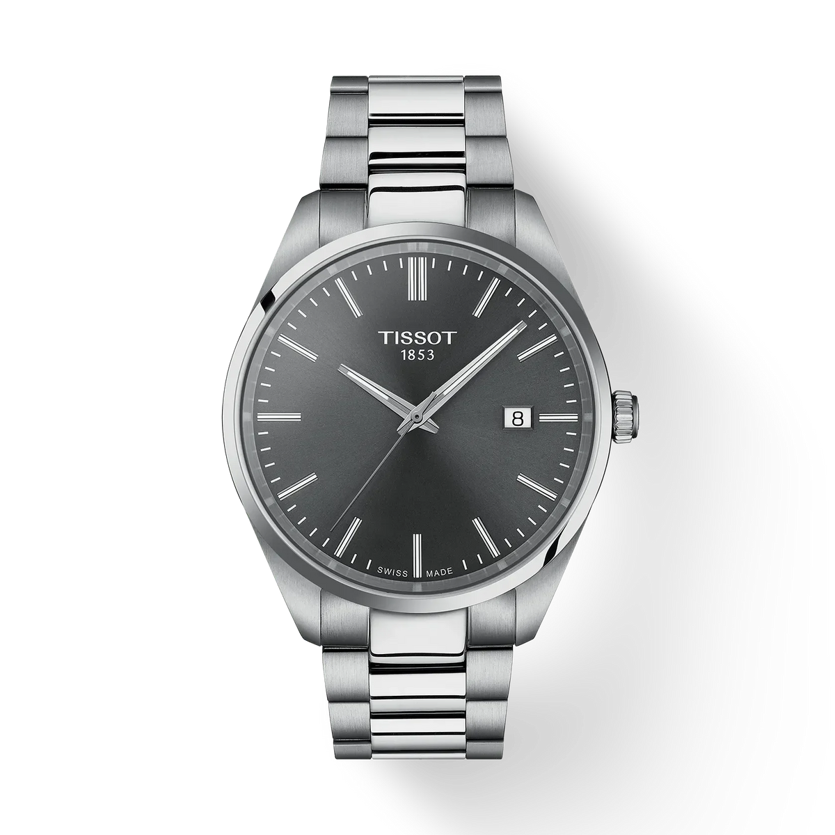 TISSOT PR 100 40MM – STÅLLÆNKE / ANTRACITGRÅ SKIVE – T1504101108100