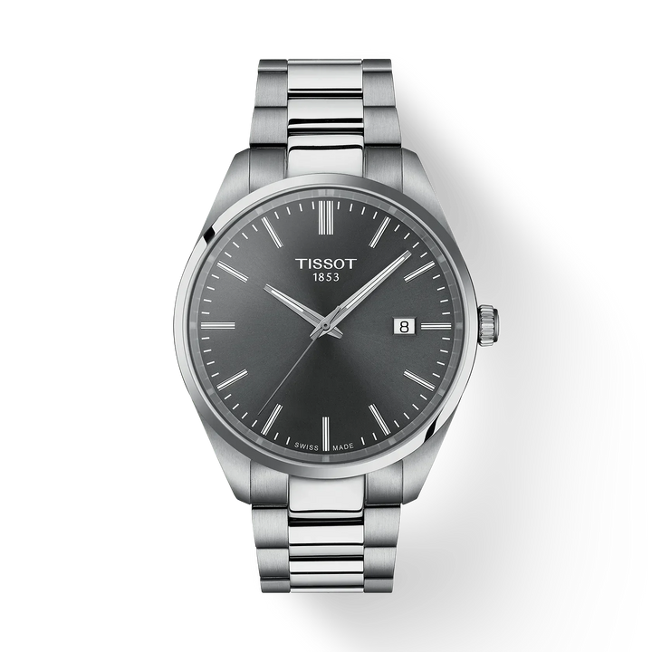 TISSOT PR 100 40MM – STÅLLÆNKE / ANTRACITGRÅ SKIVE – T1504101108100