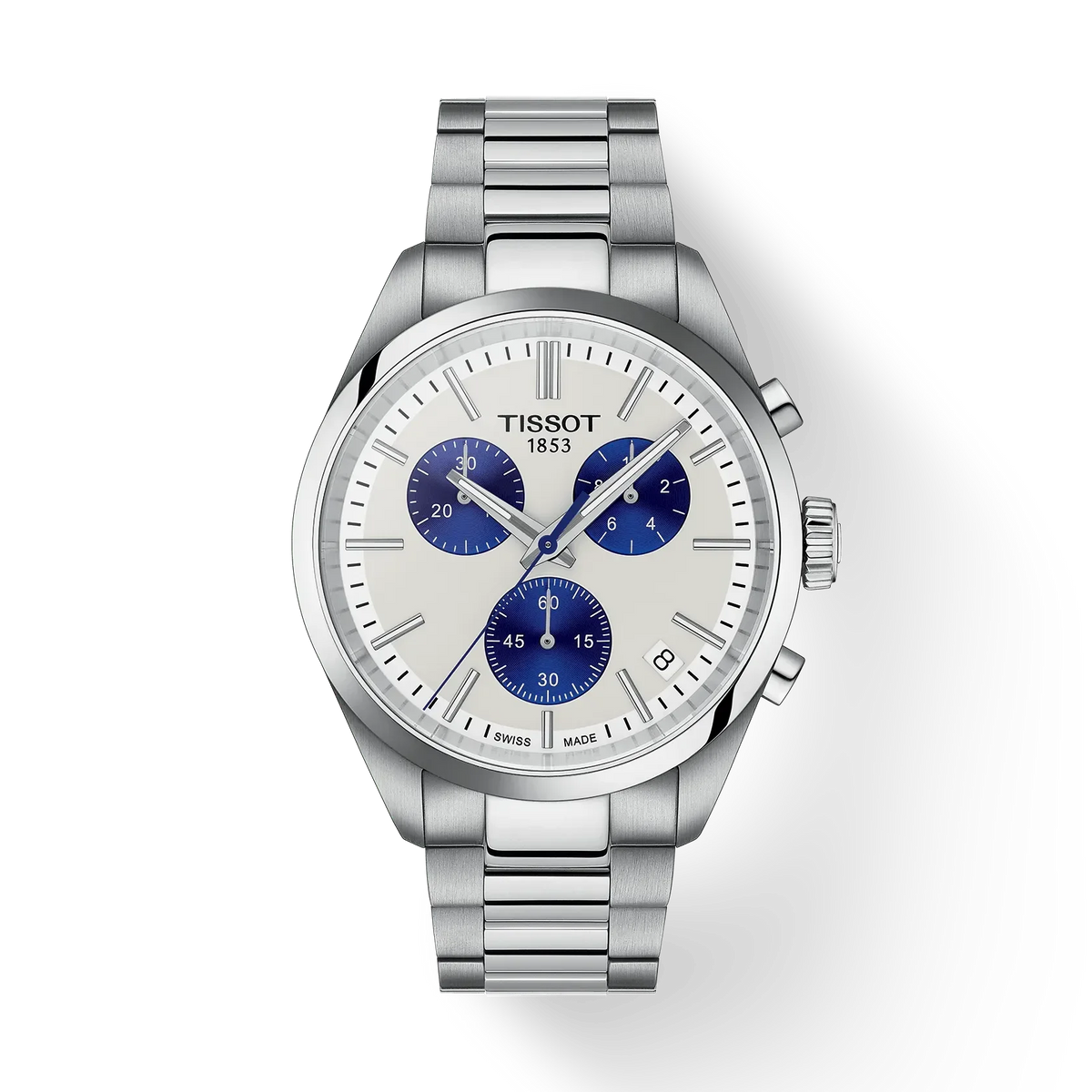 TISSOT PR 100 CHRONOGRAPH 40MM – STÅLLÆNKE – T1504171101100