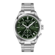 TISSOT PR 100 -kronografi vihreällä kellotaululla 