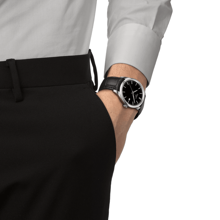 TISSOT PR 100 QUARTZ MED SORT URSKIVE 40MM – produktbillede 2
