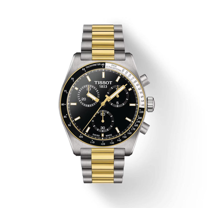 TISSOT PR516 CHRONOGRAPH GULD PVD MED SORT URSKIVE – T1494172205100