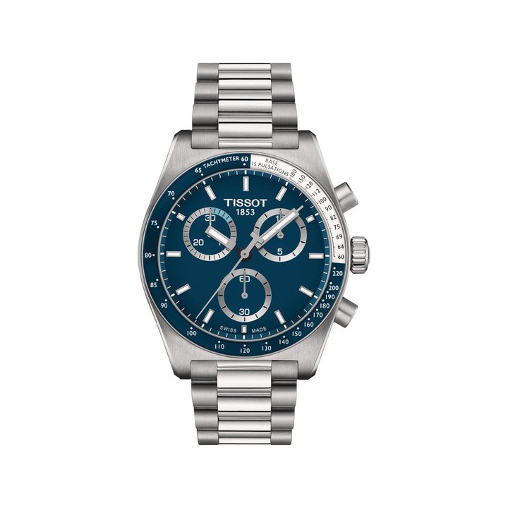 TISSOT PR516 CHRONOGRAPH MED BLÅ URSKIVE – T1494171104100