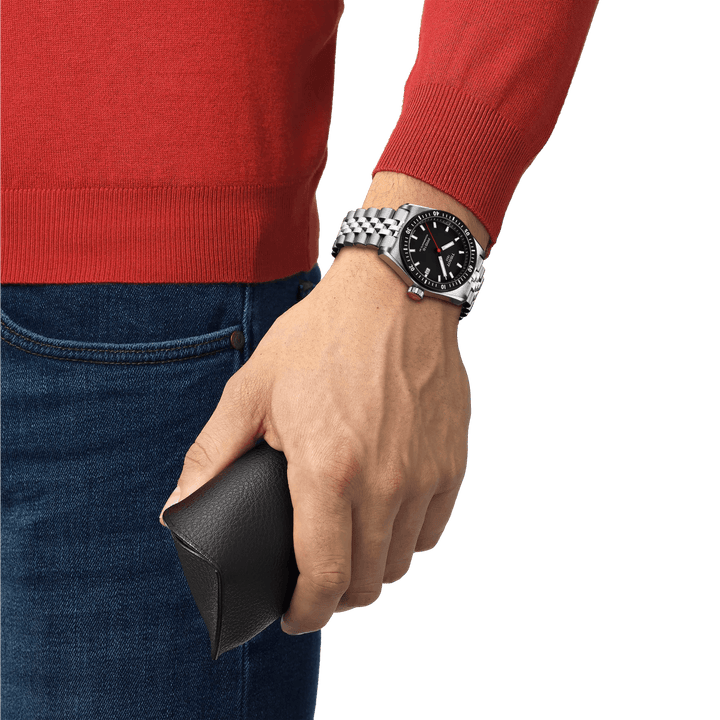 TISSOT PR516 POWERMATIC 80 MED SORT URSKIVE 38MM – produktbillede 2