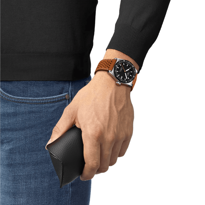 TISSOT PR516 POWERMATIC 80 MED SORT URSKIVE – produktbillede 2