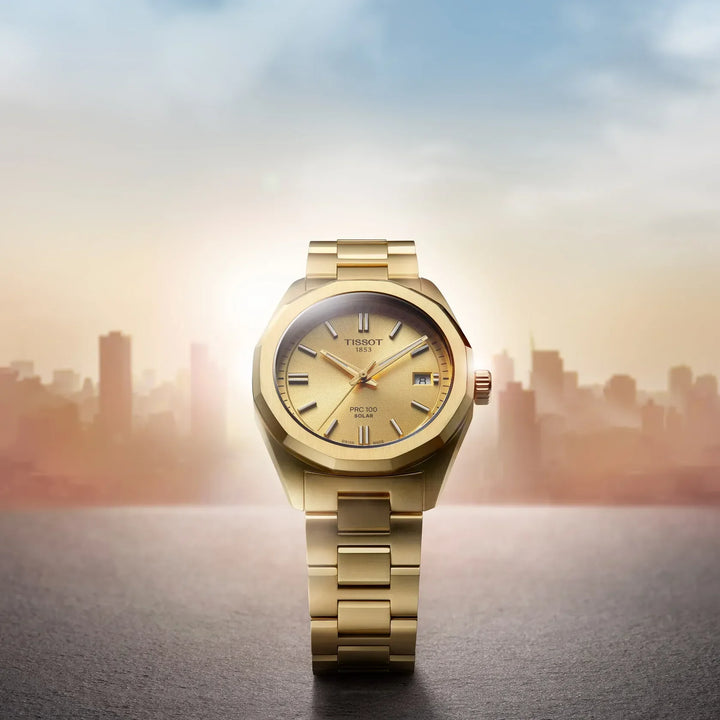 Tissot PRC 100 SOLAR 34MM - GULD PVD – produktbillede 2