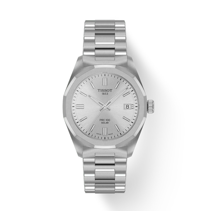 TISSOT PRC 100 SOLAR 34MM – STÅL / SØLV SKIVE – T1518221103100