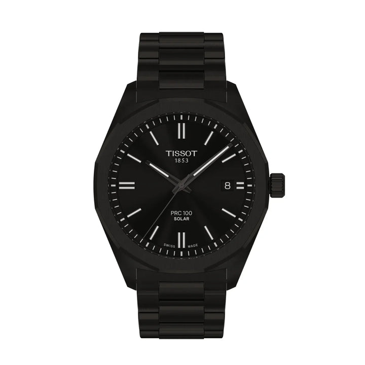 TISSOT PRC 100 SOLAR QUARTZ 39MM BLACK – T1514223305100
