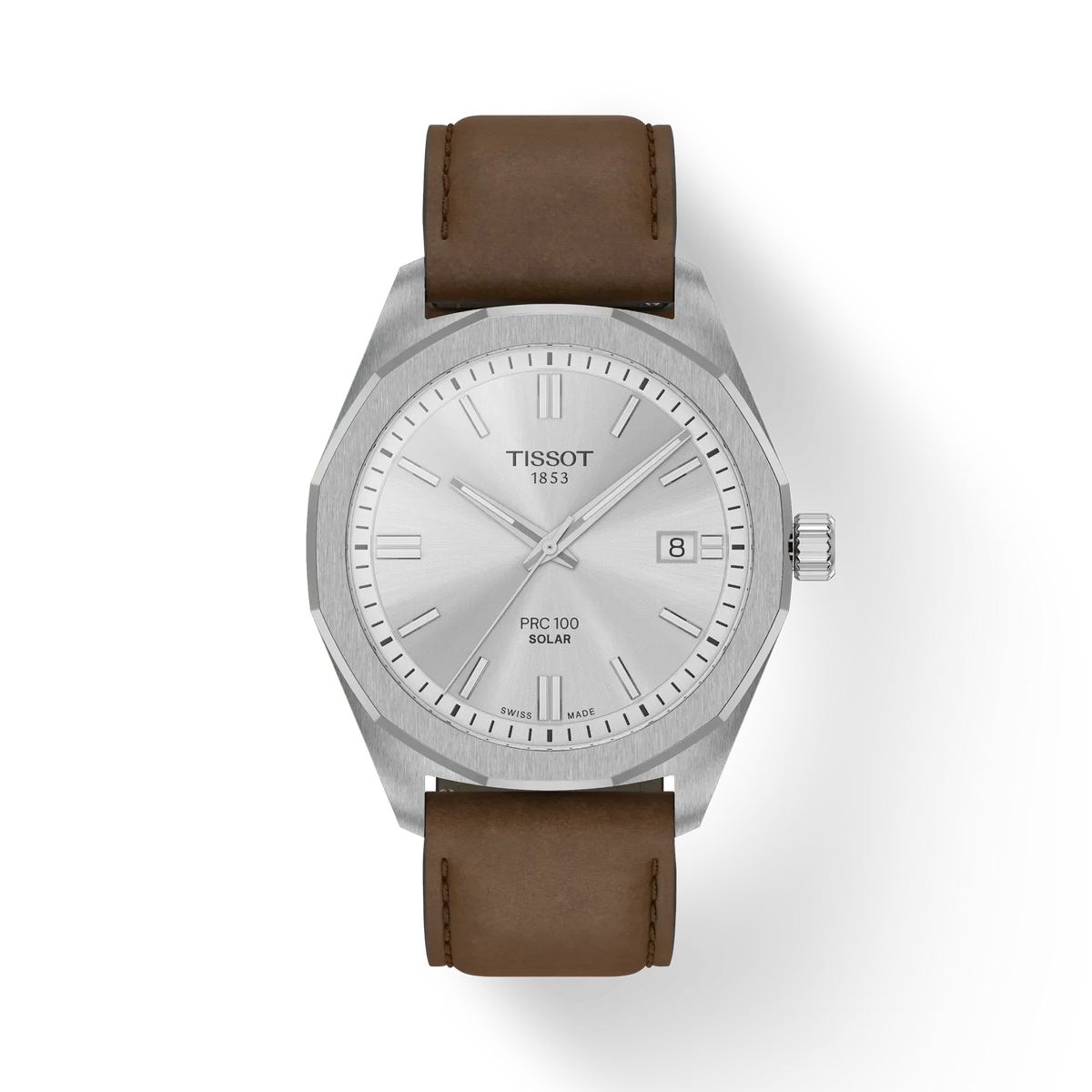 TISSOT PRC 100 SOLAR QUARTZ 39MM BRUN LÆDERREM – T1514221603100