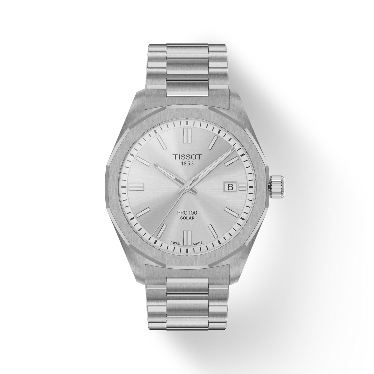 TISSOT PRC 100 SOLAR QUARTZ 39MM SILVER – T1514221103100