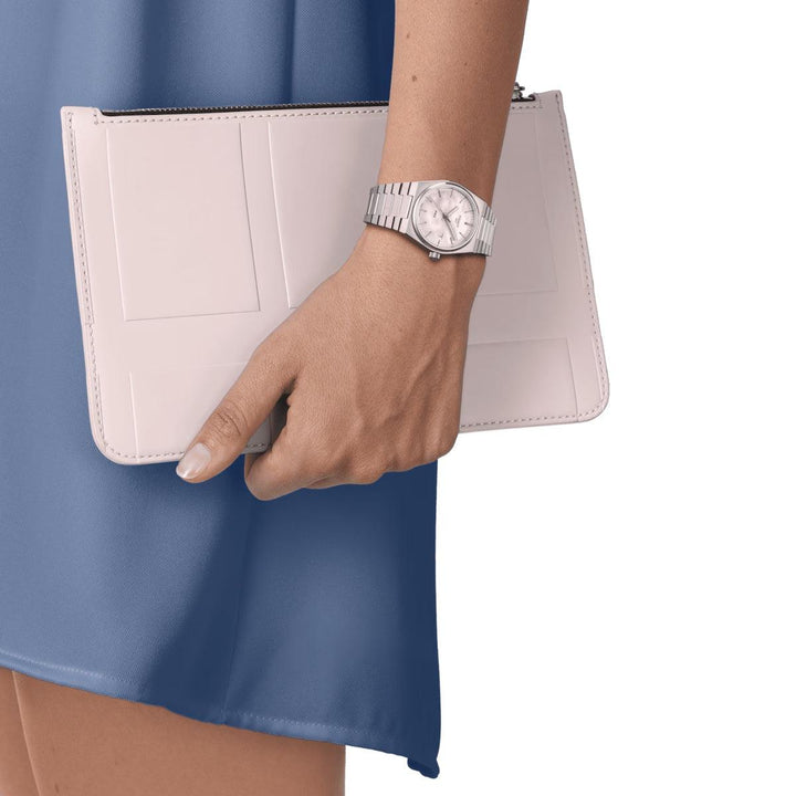 TISSOT PRX 35MM URSKIVE MED HVID PERLEMOR – produktbillede 2