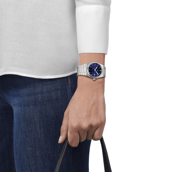 TISSOT PRX MED BLÅ URSKIVE 35MM – produktbillede 2