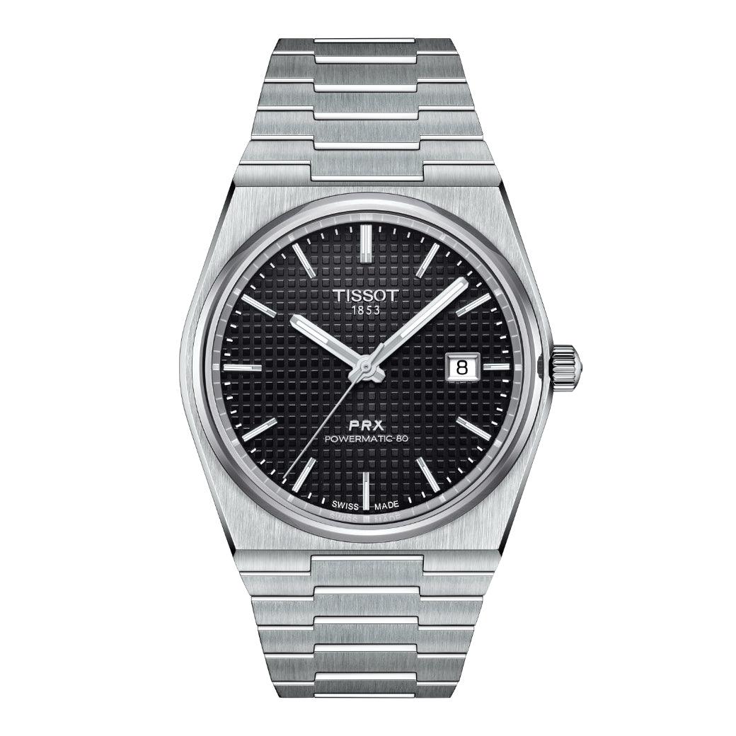 TISSOT PRX POWERMATIC 80 MED SORT URSKIVE – T1374071105100