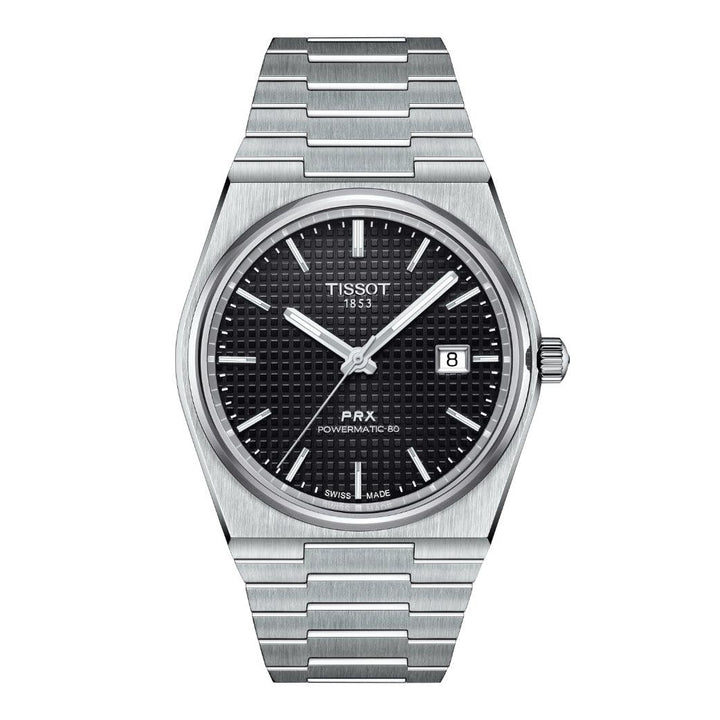 TISSOT PRX POWERMATIC 80 MED SORT URSKIVE – T1374071105100