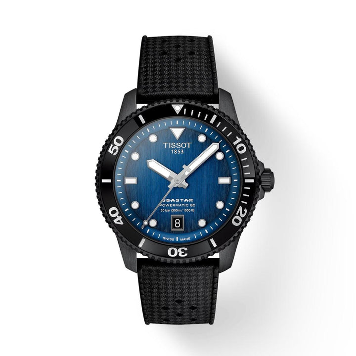TISSOT SEASTAR 1000 POWERMATIC 80 40MM MED GUMMIREM – T1208073704100