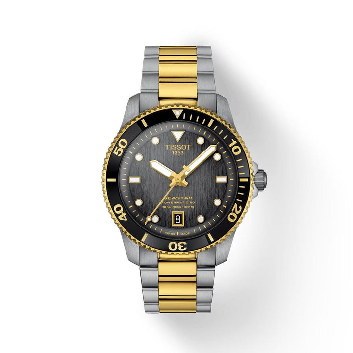 Tissot Seastar 1000 Powermatic 80 - Sort Urskive m. Guld PVD – T1208072205100