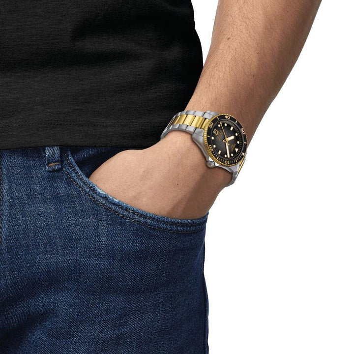 Tissot Seastar 1000 Powermatic 80 - Sort Urskive m. Guld PVD – produktbillede 2