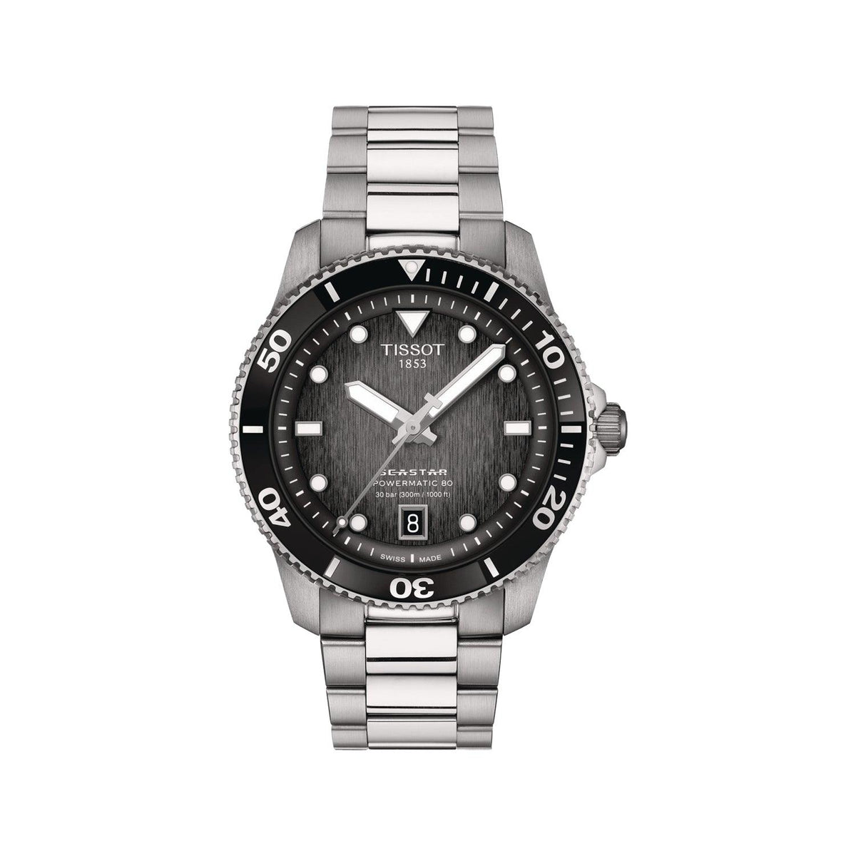 Tissot Seastar 1000 Powermatic 80 - Sort Urskive – T1208071105100