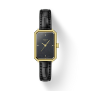 TISSOT SRV 30MM – KULTA PVD / MUSTA NAHKARANNEKE 