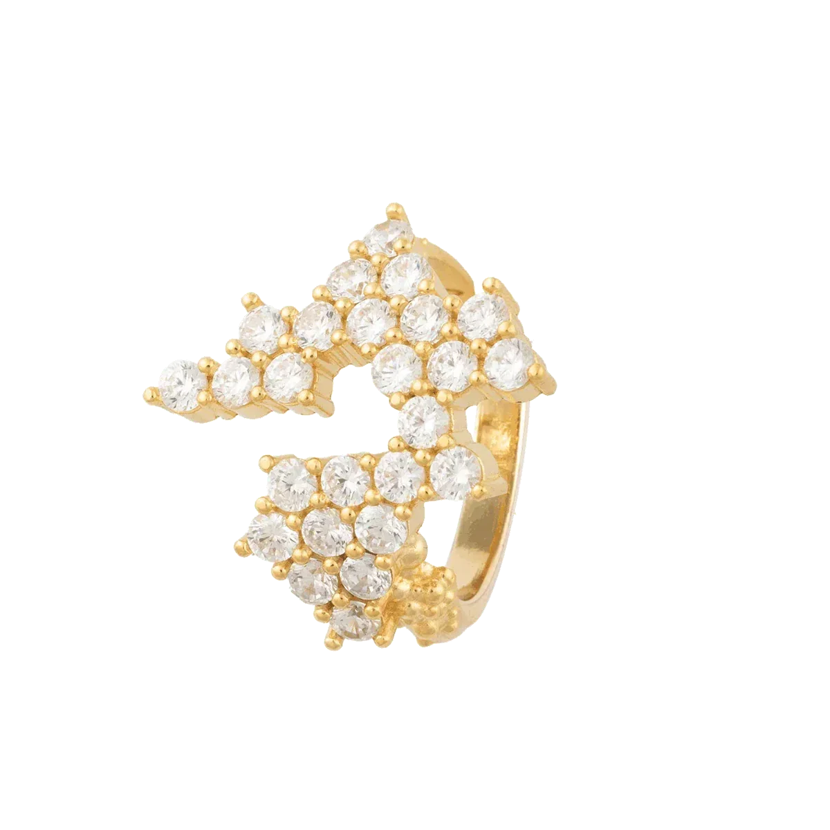 Vincent Lace Allure Ring Forgyldt m. Hvide Krystaller – VJ252-URG-001