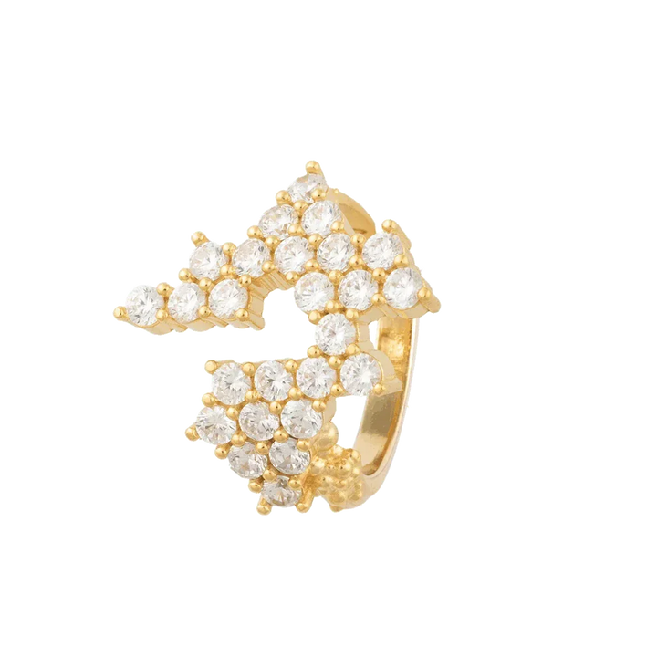 Vincent Lace Allure Ring Forgyldt m. Hvide Krystaller – VJ252-URG-001