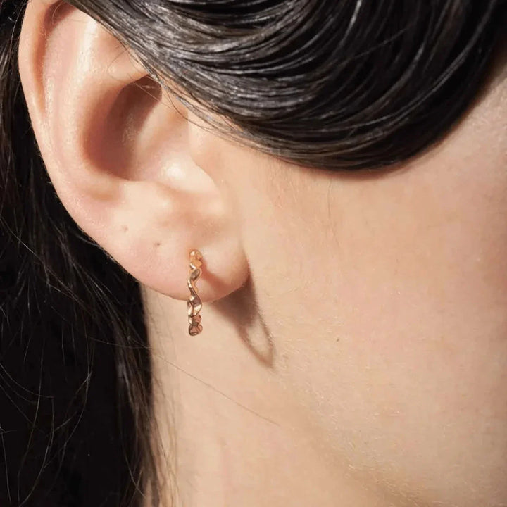 Vincent Shaman Forgyldte Hoops Øreringe Small 14mm – VJ126-UEG-S
