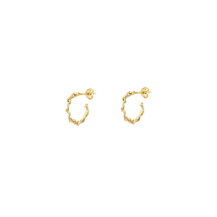 Vincent Shaman Forgyldte Hoops Øreringe Small 14mm – produktbillede 2