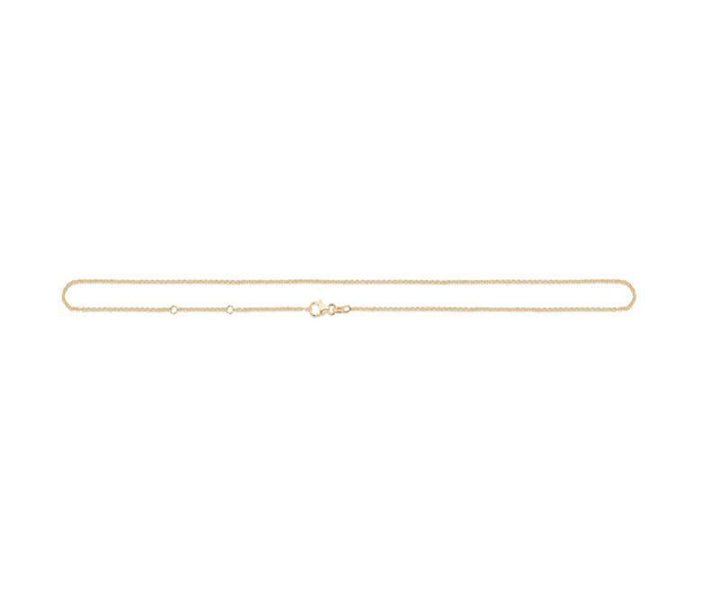 Anker Facet Sølv Forgyldt Halskæde 45 cm – produktbillede 2