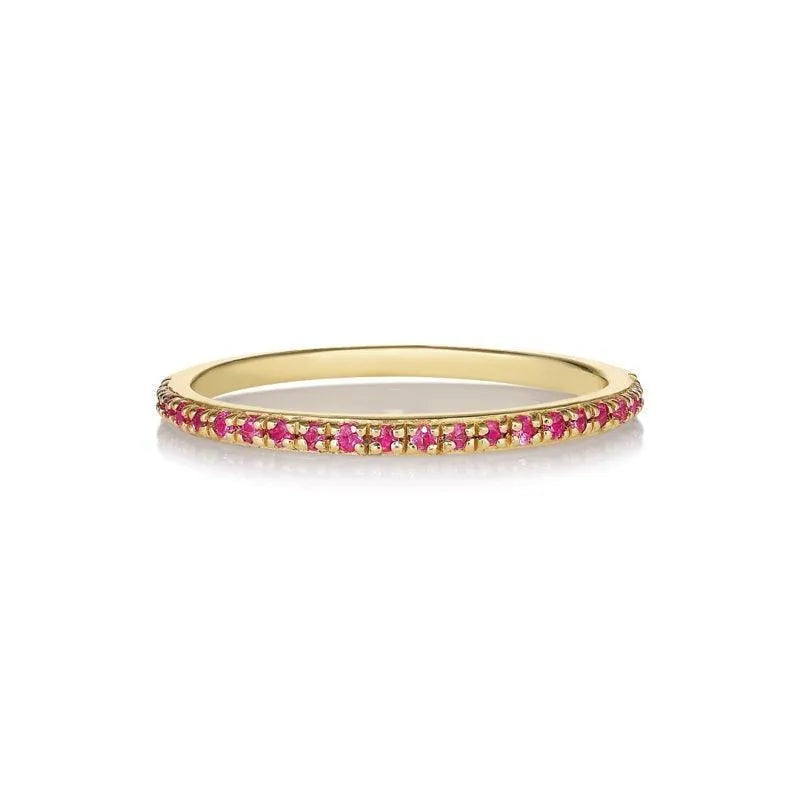 Anpé Atelier Sarah Lil Pure Pink Safirer 14kt Guld Ring – 2468-005
