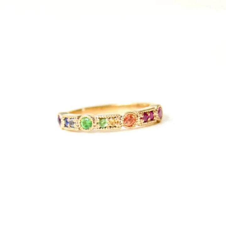 Anpé Atelier Trine Ji Ring Regnbue ring i 14 karat guld – 27-TrineJi-Regnbue-001