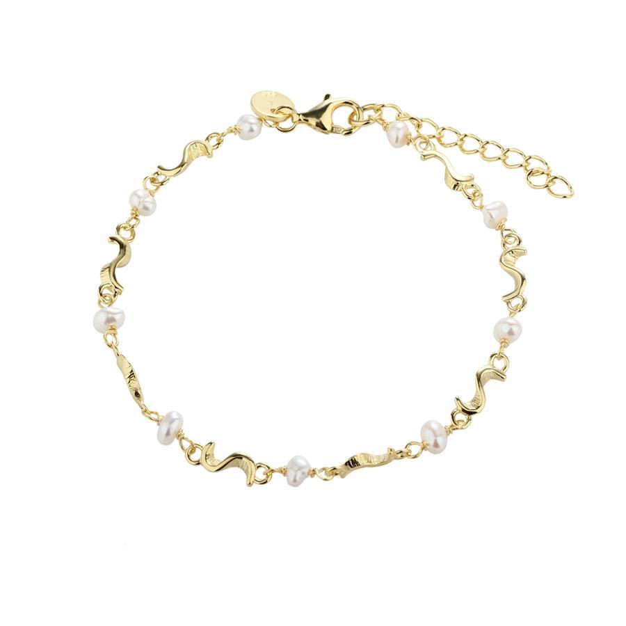 Aqua Dulce Rhumba Pearl Armbånd sølvforgyldt - 5106 – 5106