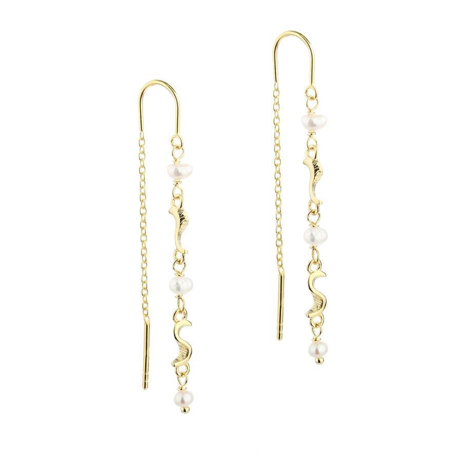 Aqua Dulce Rhumba Thread Earring sølvforgyldt - 5177 – 5177