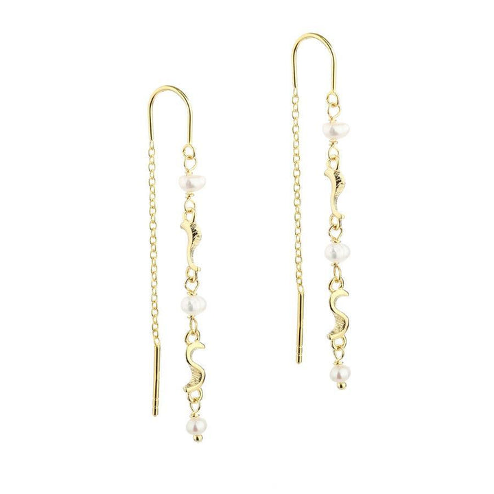 Aqua Dulce Rhumba Thread Earring sølvforgyldt - 5177 – 5177