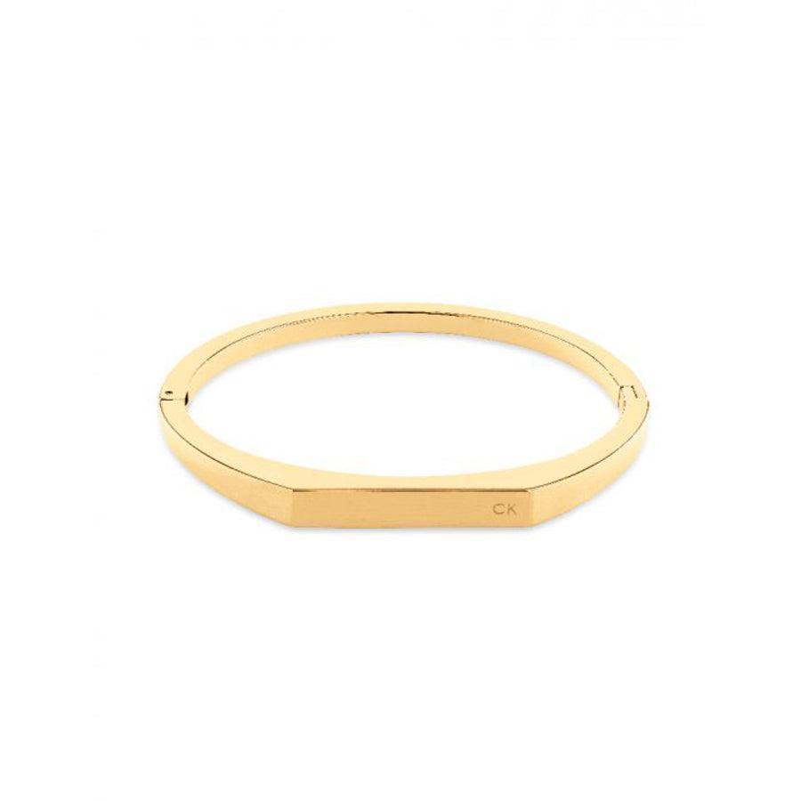 Calvin Klein Faceted Bar Bangle Stål/Gold - 35000046 – 35000046
