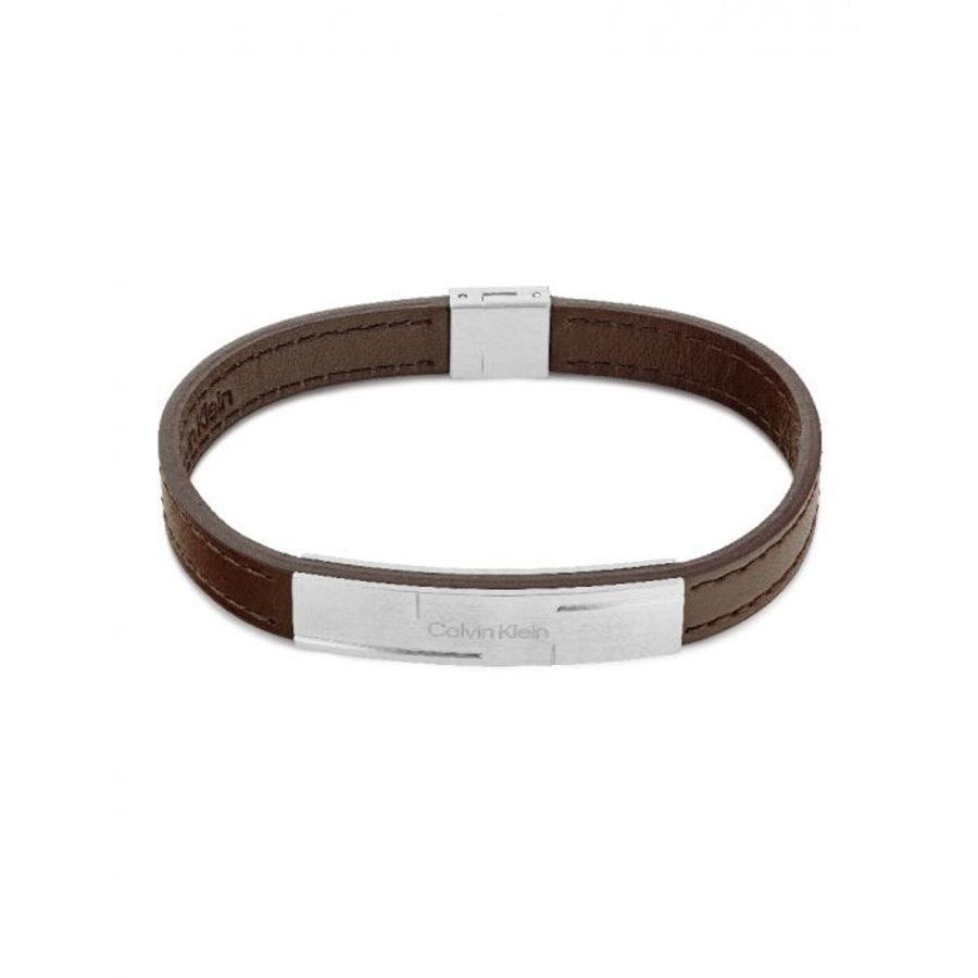 Calvin Klein Grid Bracelet 19.5 cm Brun læder - 35000057 – 35000057