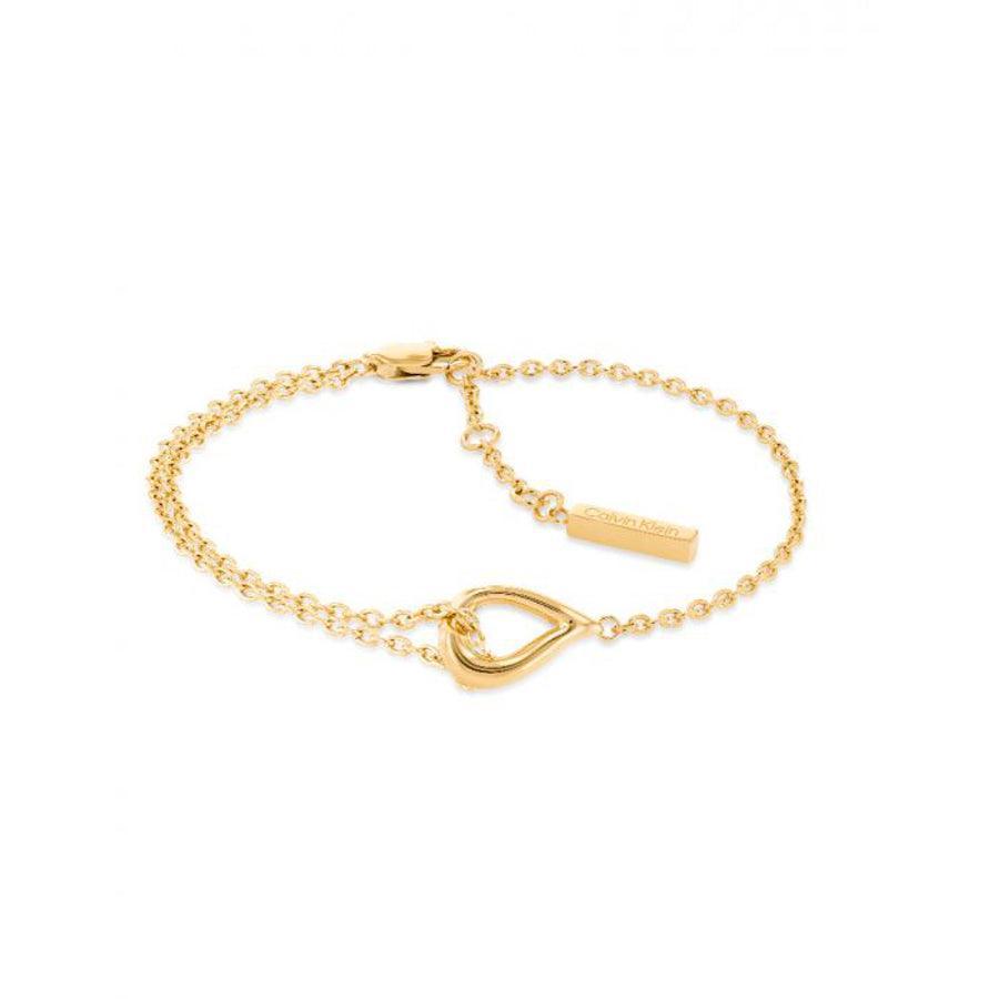 Calvin Klein Sculptured Drops 19 cm Bracelet stål/gold - 35000077 – 35000077