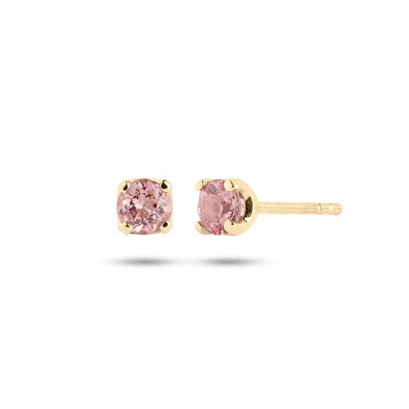 Carré Ørestik i 10 karat guld med Turmalin – TS4109-TR-Pink