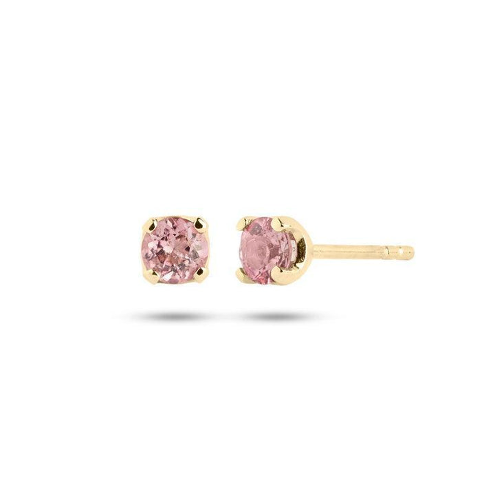 Carré Ørestik i 10 karat guld med Turmalin – TS4109-TR-Pink