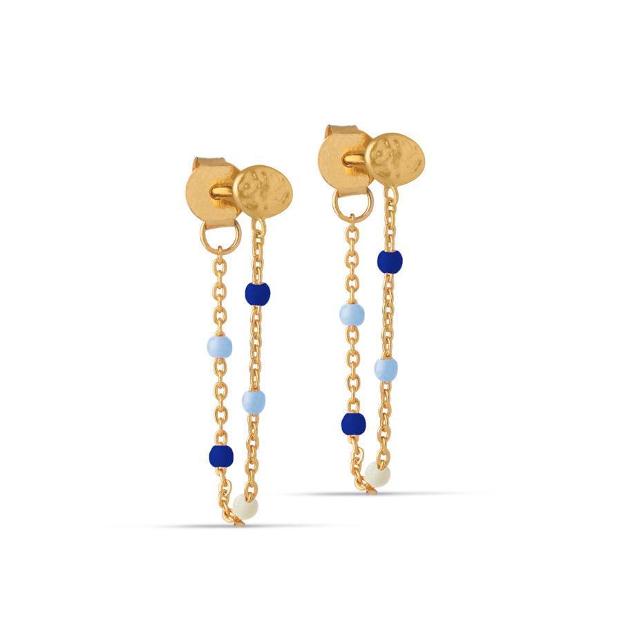 Emamel Lola Øreringe Marine sølvforgyldt - E140GM-Marine – E140GM-Marine