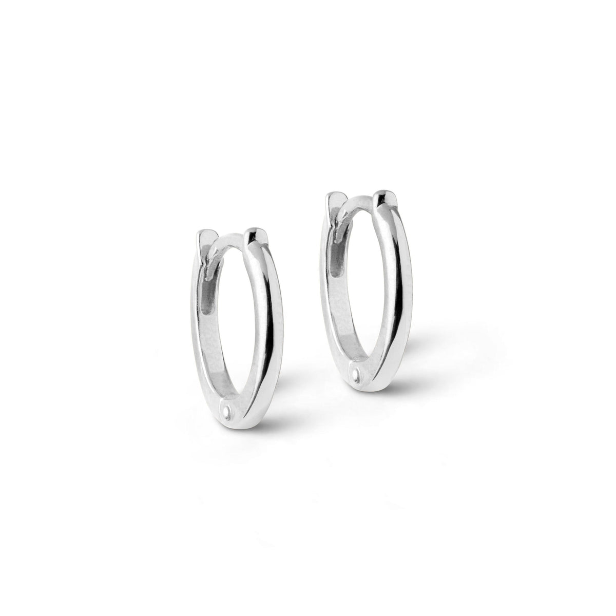 Enamel Classic Sølv Hoops 8mm - E176S – E176S