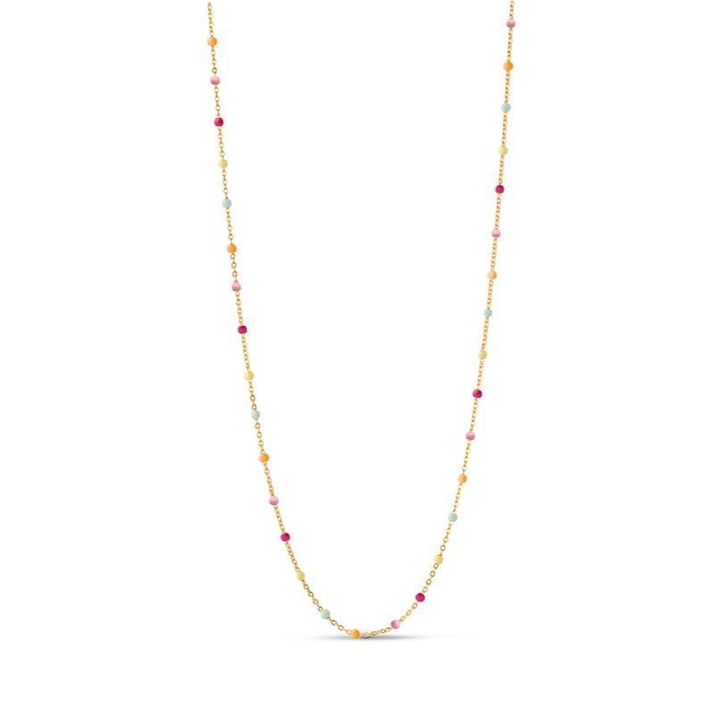 Enamel Lola Forgyldt Halskæde -  N55G Rainbow – N55G-Rainbow