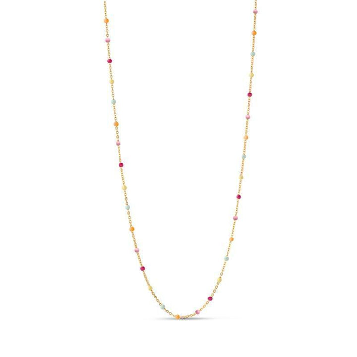 Enamel Lola Forgyldt Halskæde -  N55G Rainbow – N55G-Rainbow