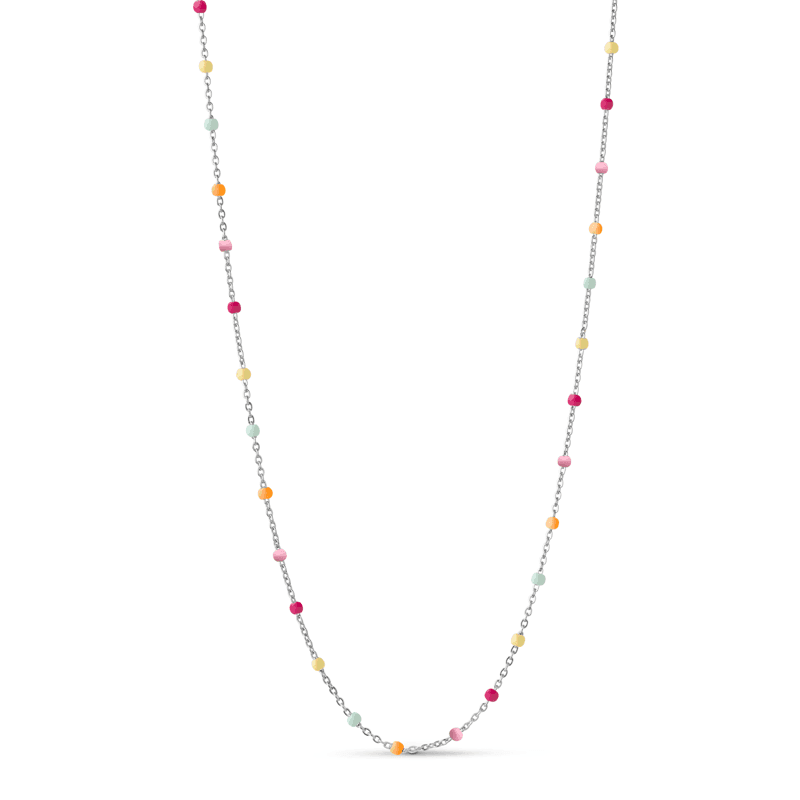 Enamel Lola Sølv Halskæde - N55S Rainbow – N55S-Rainbow