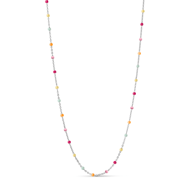 Enamel Lola Sølv Halskæde - N55S Rainbow – N55S-Rainbow