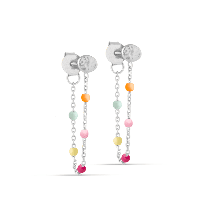 Enamel Lola Sølv Øreringe - E140S Rainbow – E140S-Rainbow