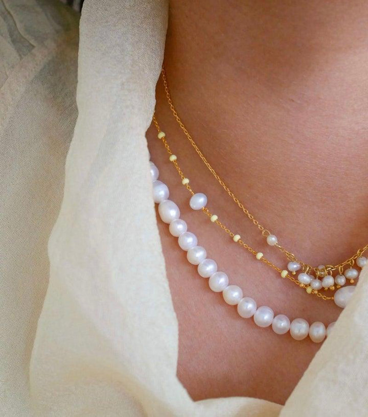 Enamel Pearlie Halskæde - N67G – produktbillede 2