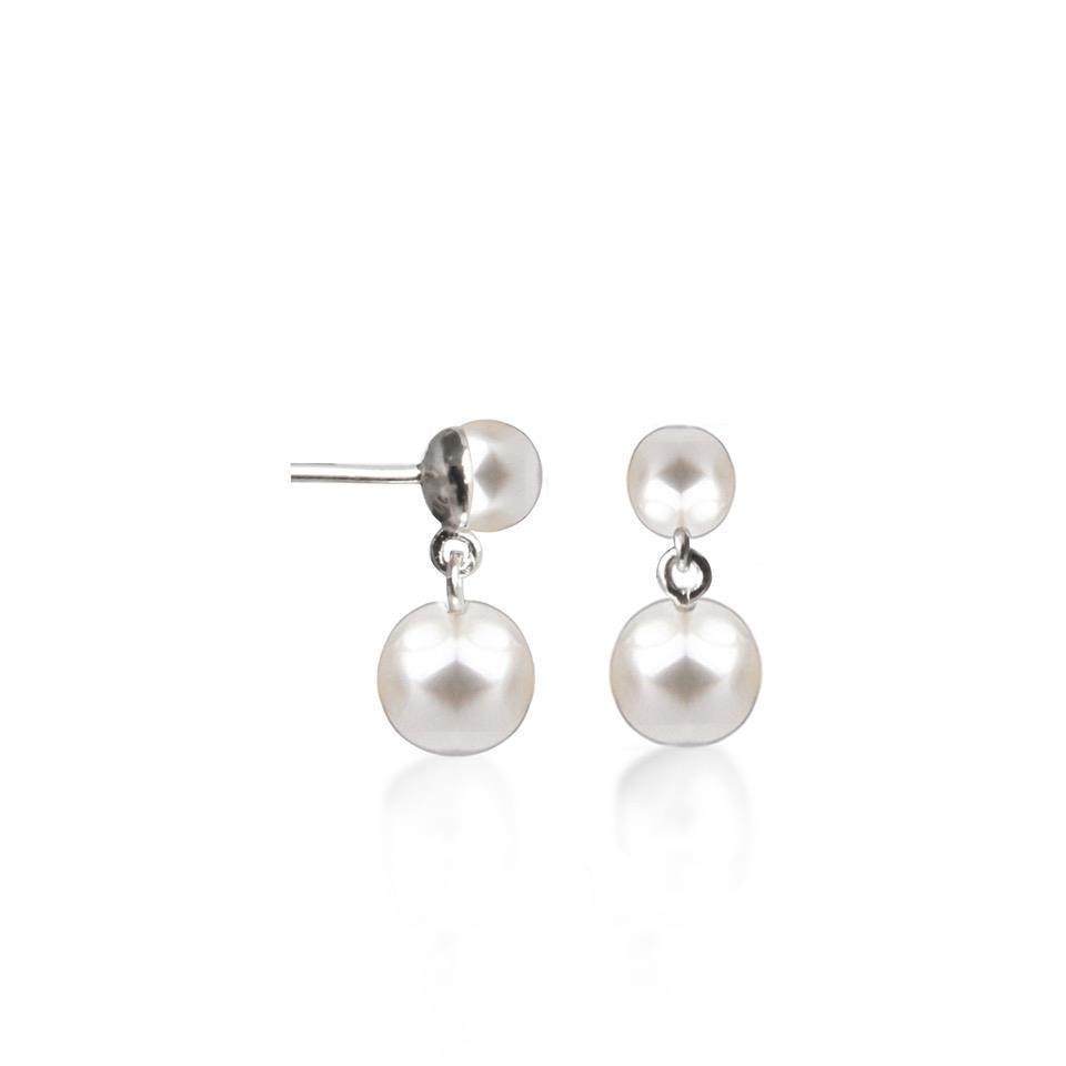 Jeberg Jewellery Double Pearl Øreringe sølv -51852 – 51852
