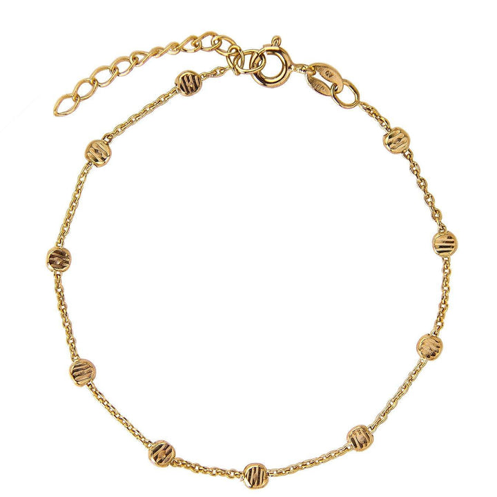 Jeberg Jewellery Gold Beads Bracelet - 4575-16-G – 4575-16-G
