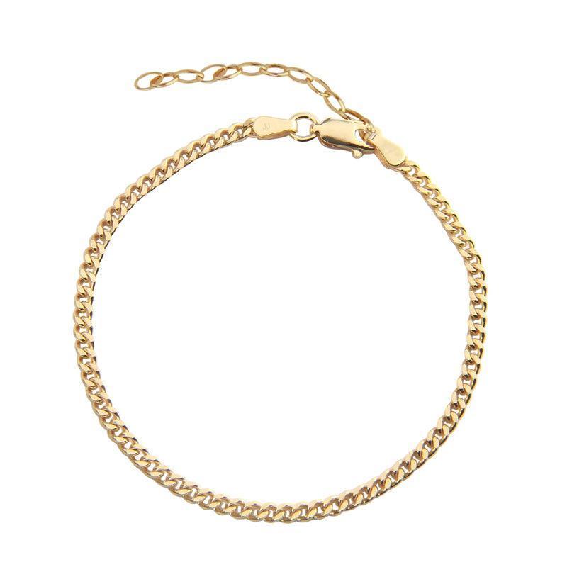 Jeberg Jewellery Saga Panser Ankelkæde i Forgyldt Sølv - 4535-G – 4535-G