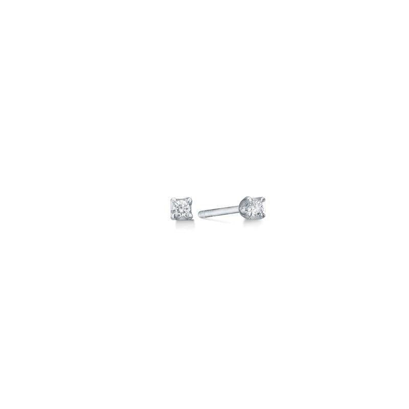 Mads Z 14 kt. Crown Diamant Øreringe 0.09 ct. Hvidguld – 1611609